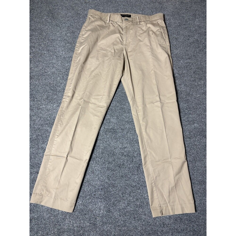 Banana Republic Chino Pants Mens 33x30 Beige Slim Fit Stretch Flat Front Casual
